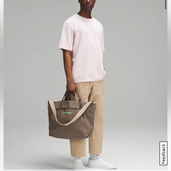 NWT Lululemon Athletica Cotton Canvas Tote Bag 26L ✨ASIA EXCLUSIVE ✨ - Picture 3 of 12